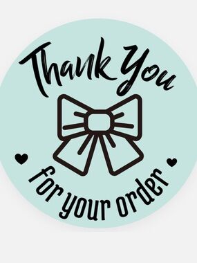 Thank You For Your Order Round Sticker - 50 - 2 Inch Stickers
